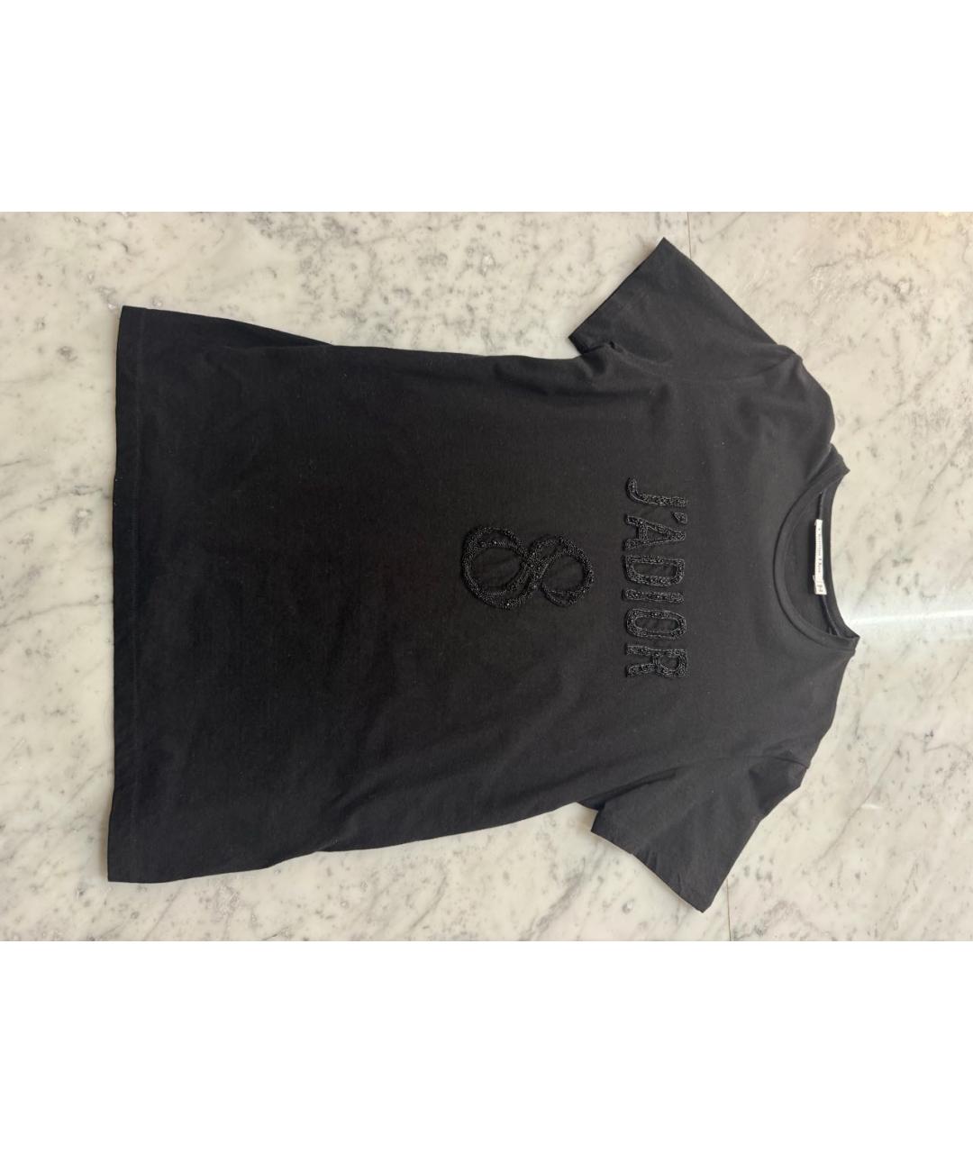 CHRISTIAN DIOR Черная хлопковая футболка, фото 5