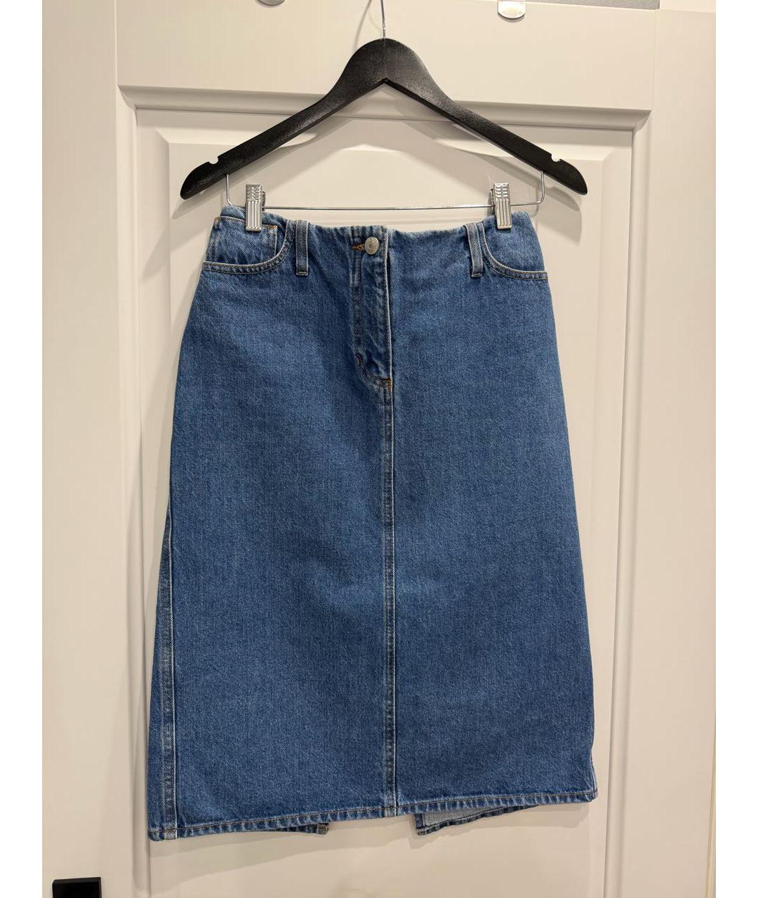 MAGDA BUTRYM Голубая деним юбка миди, фото 4