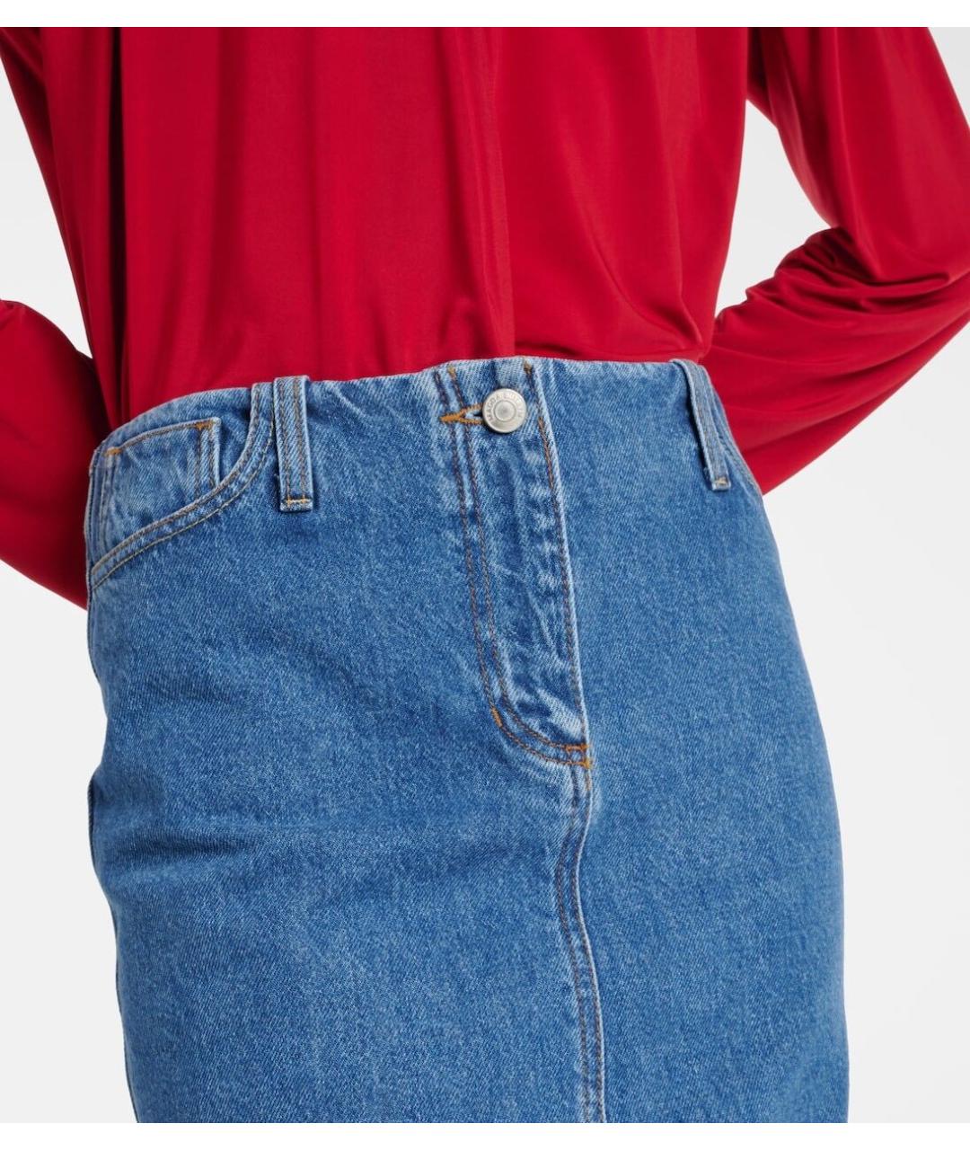 MAGDA BUTRYM Голубая деним юбка миди, фото 2