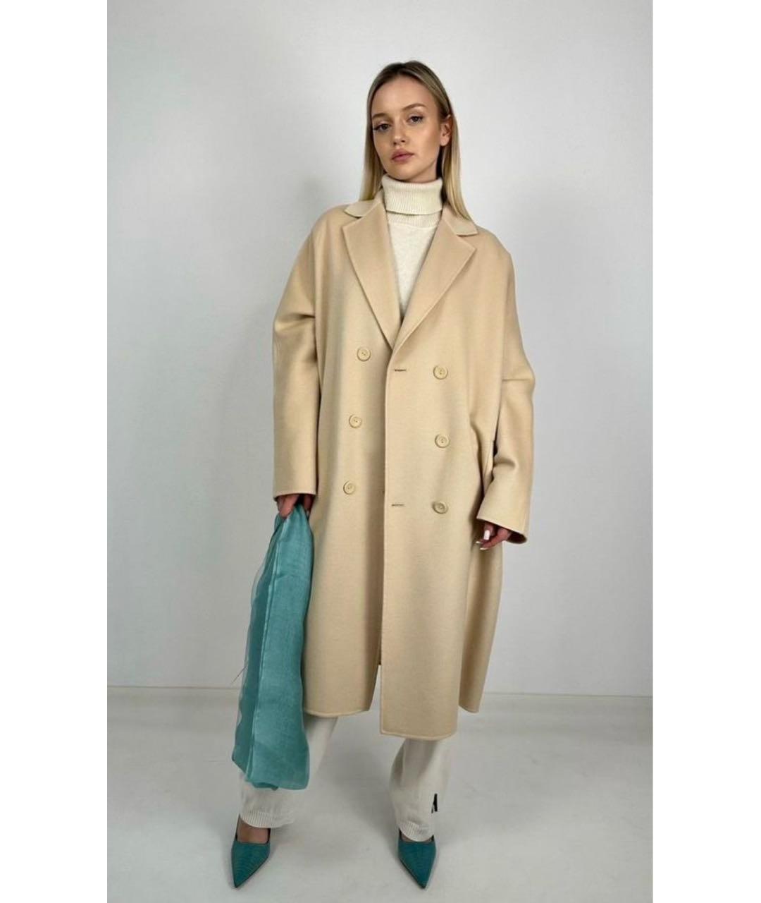 MAX MARA STUDIO Бежевое кашемировое пальто, фото 8