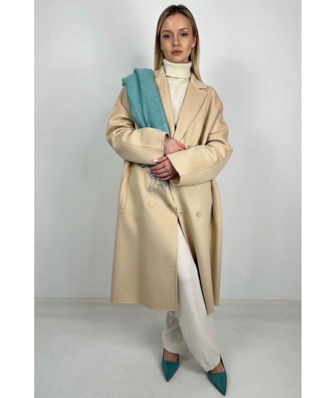 MAX MARA STUDIO Бежевое кашемировое пальто, фото 7