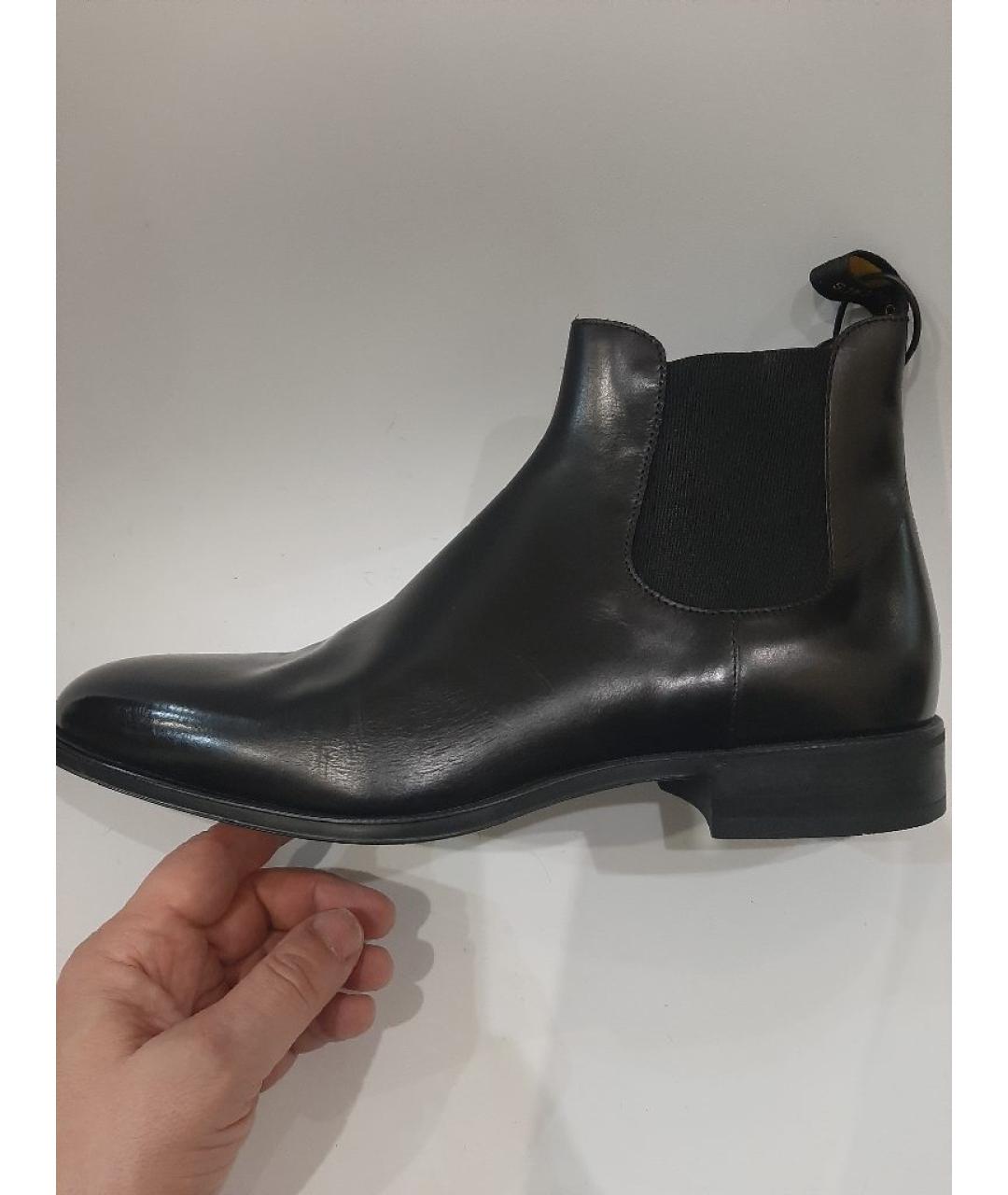 DOUCAL'S Черные кожаные высокие ботинки, фото 5