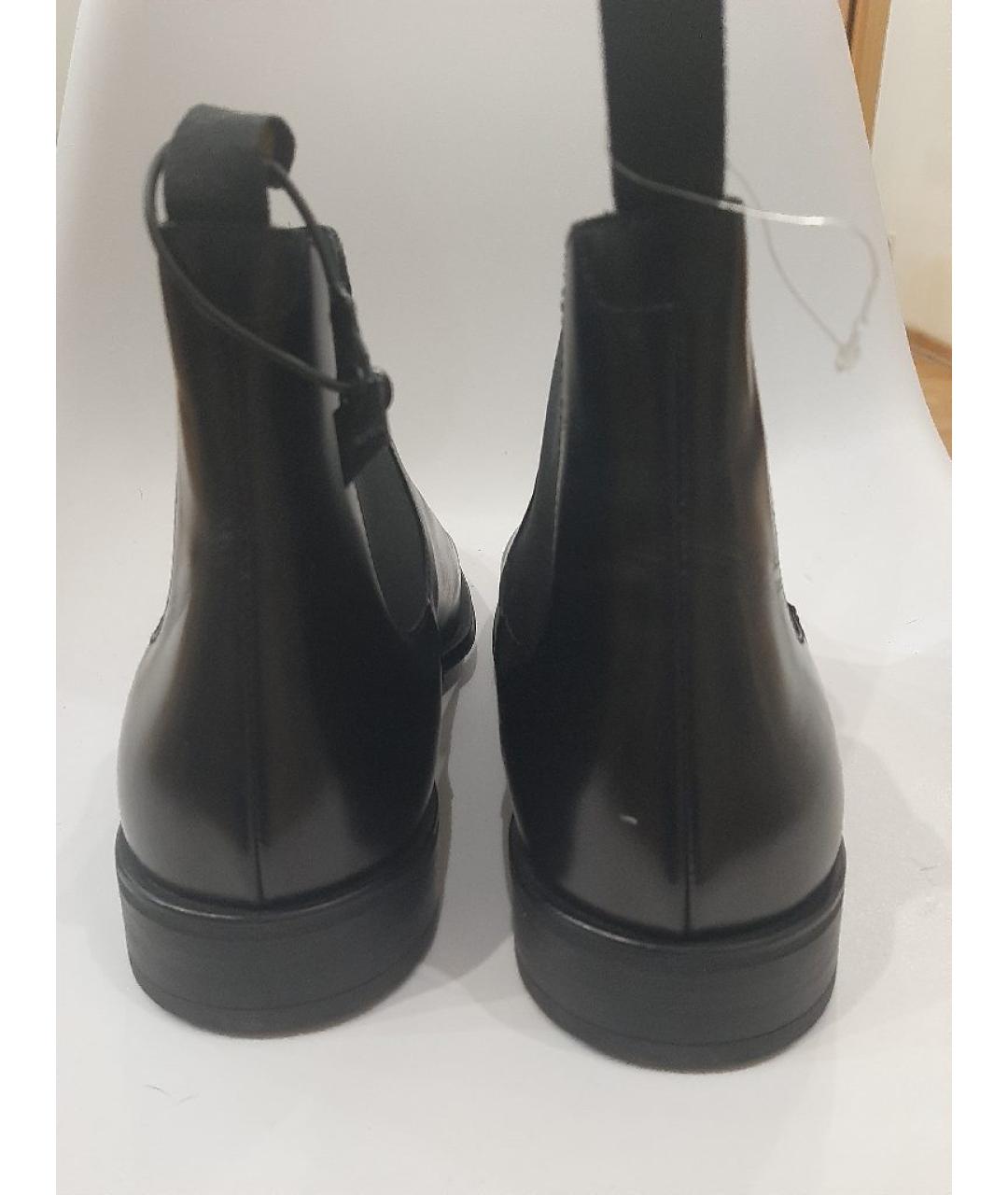 DOUCAL'S Черные кожаные высокие ботинки, фото 4