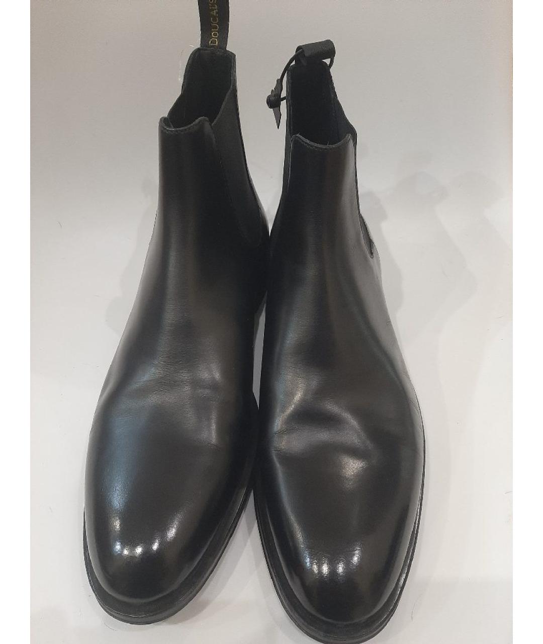 DOUCAL'S Черные кожаные высокие ботинки, фото 2