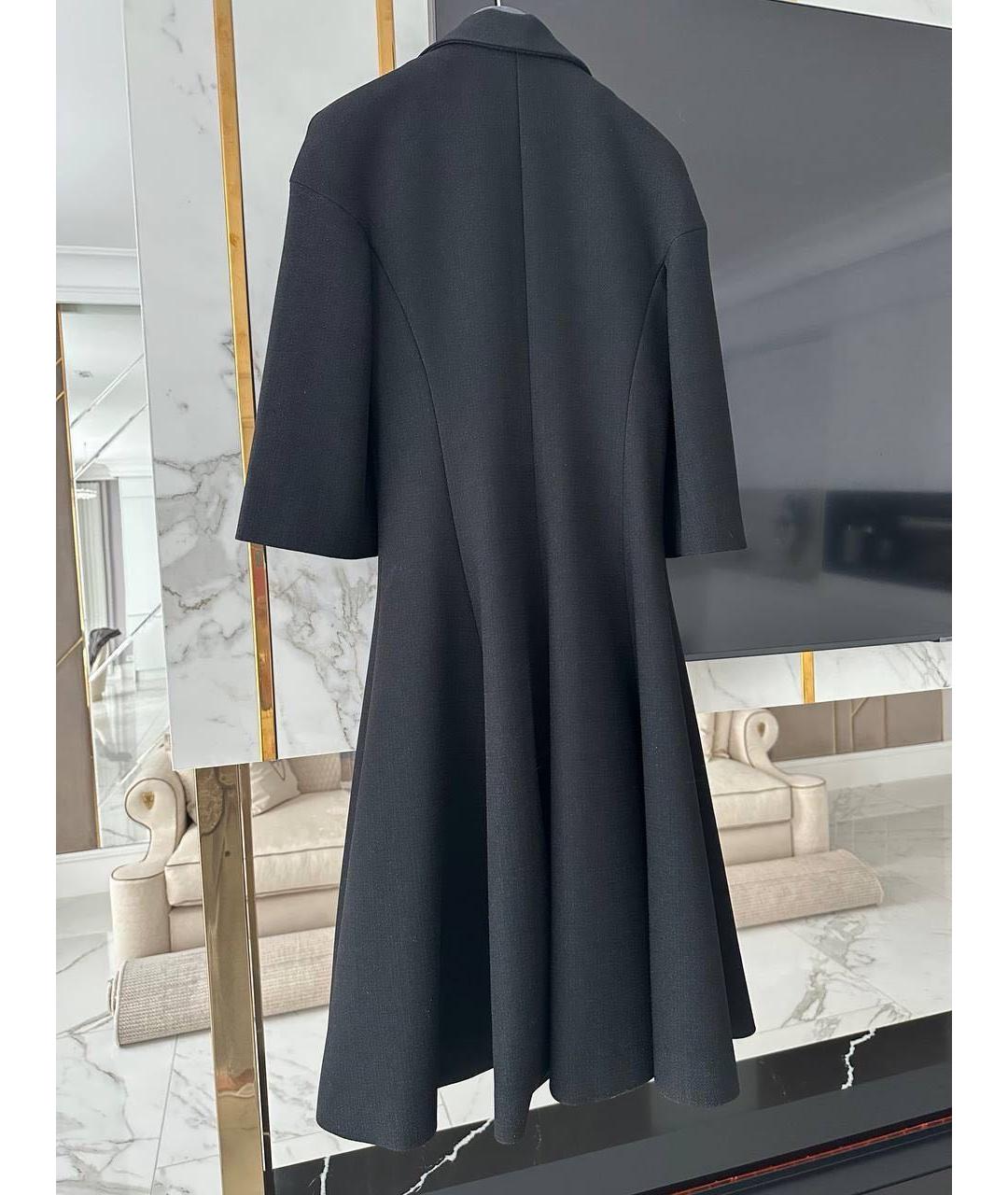 CHRISTIAN DIOR Черное полиэстеровое пальто, фото 2