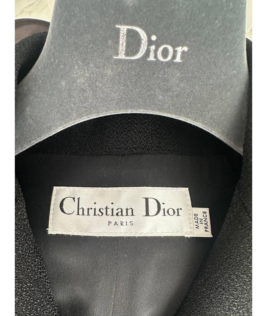 CHRISTIAN DIOR Черное полиэстеровое пальто, фото 3