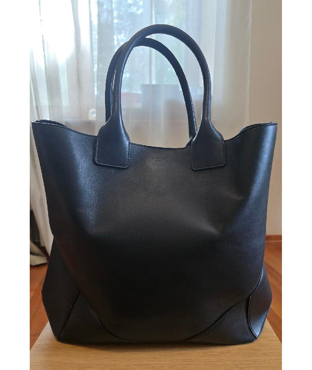 GIVENCHY Черная кожаная сумка тоут, фото 3