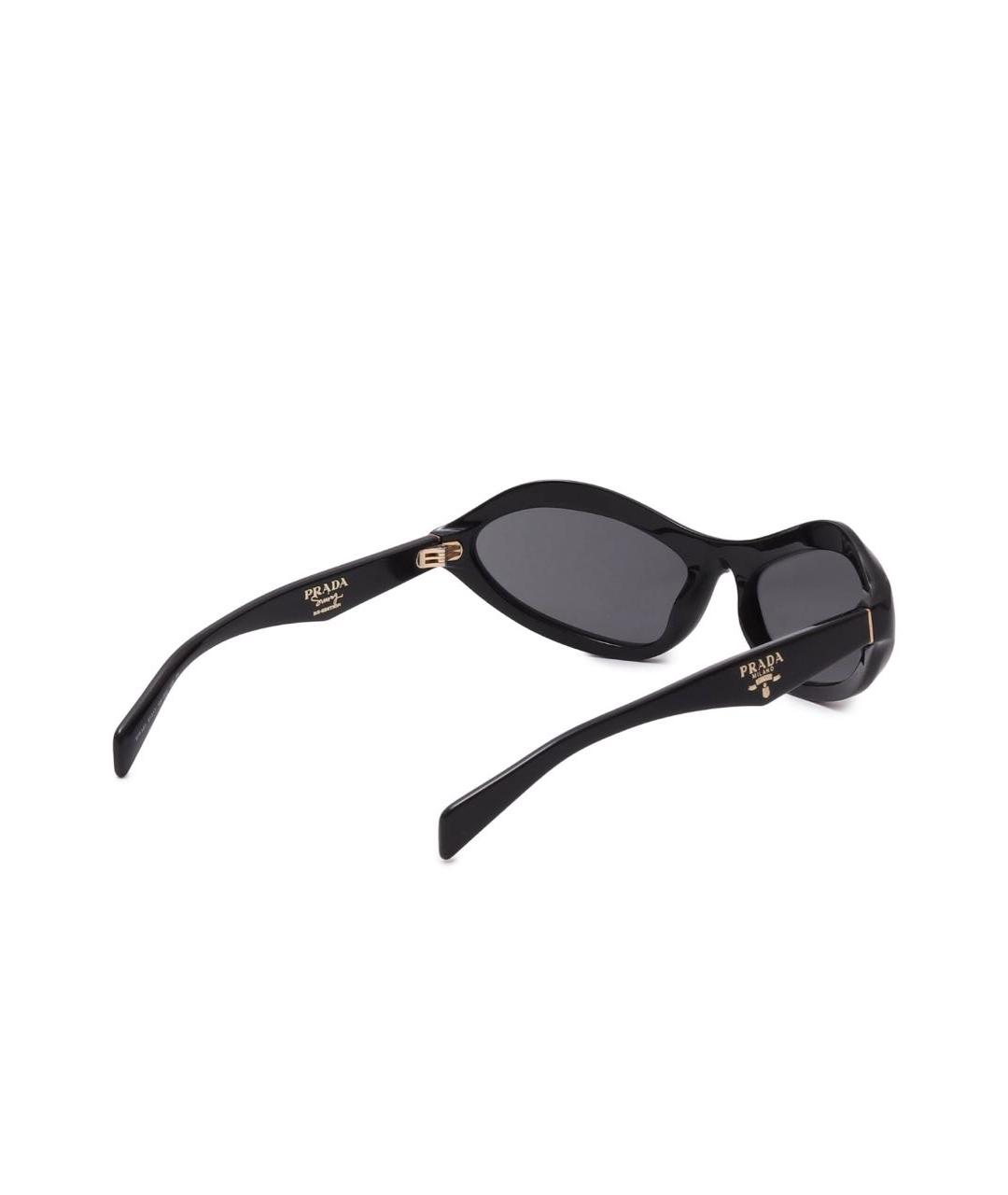 PRADA Черные пластиковые солнцезащитные очки, фото 5