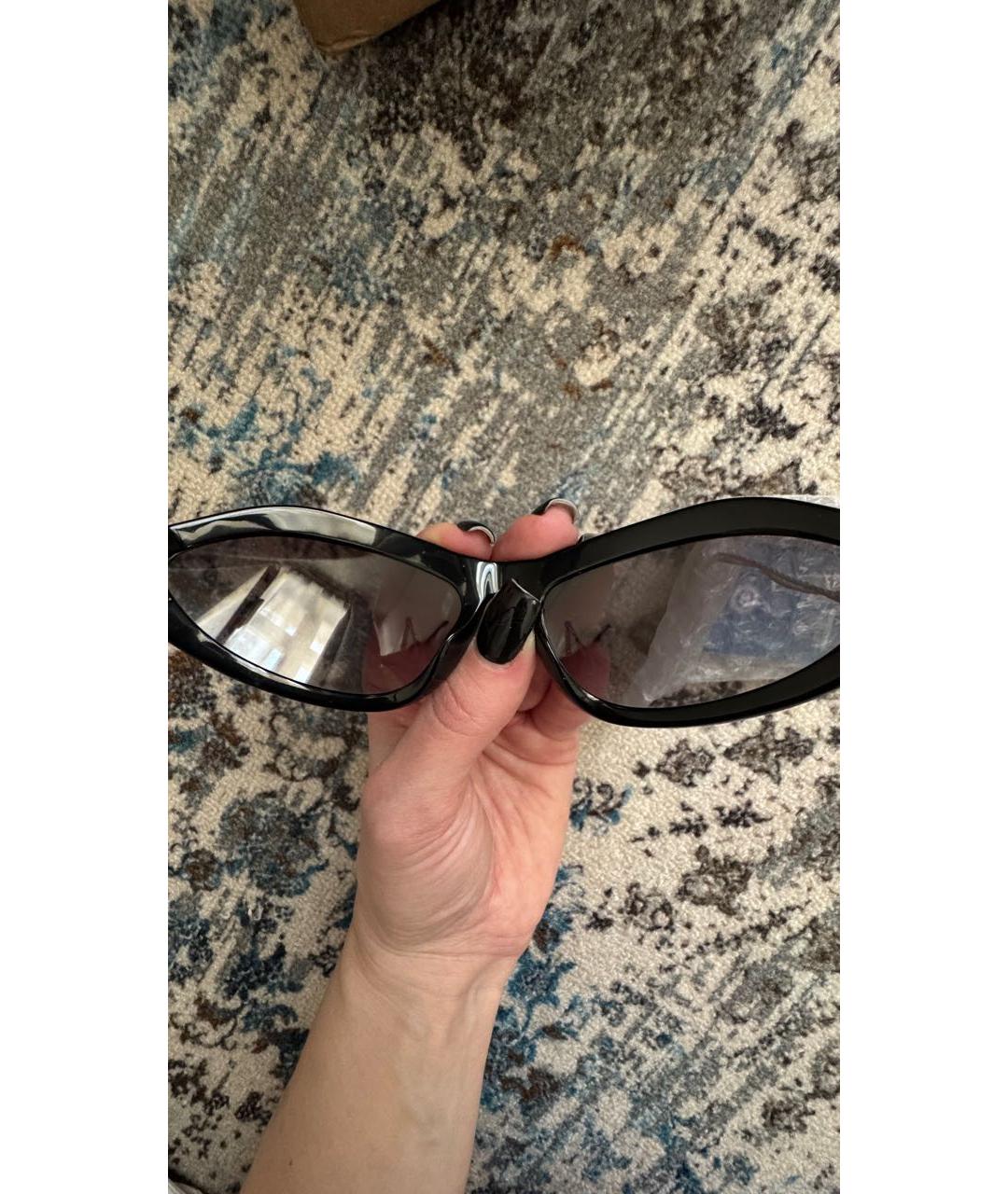 PRADA Черные пластиковые солнцезащитные очки, фото 7