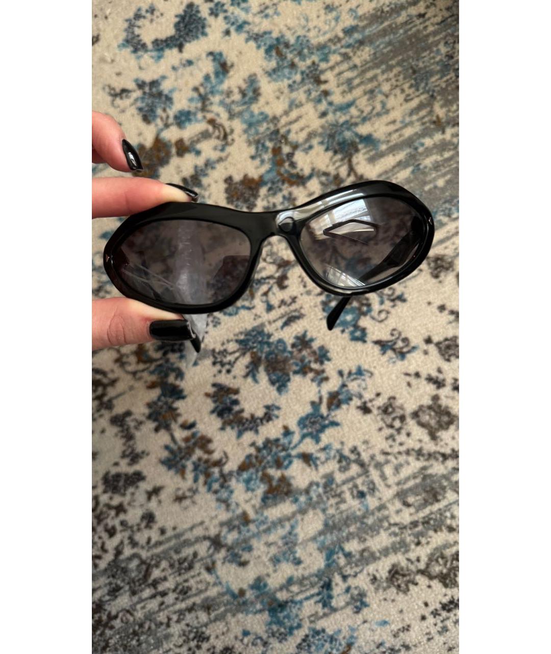 PRADA Черные пластиковые солнцезащитные очки, фото 8