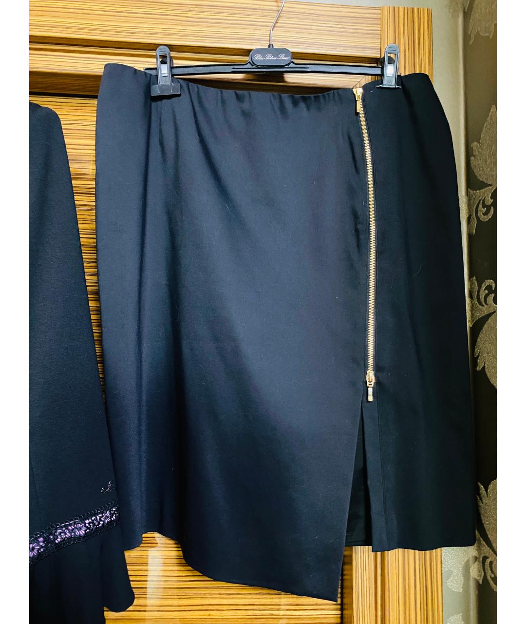 ESCADA Черный вискозный костюм с юбками, фото 5