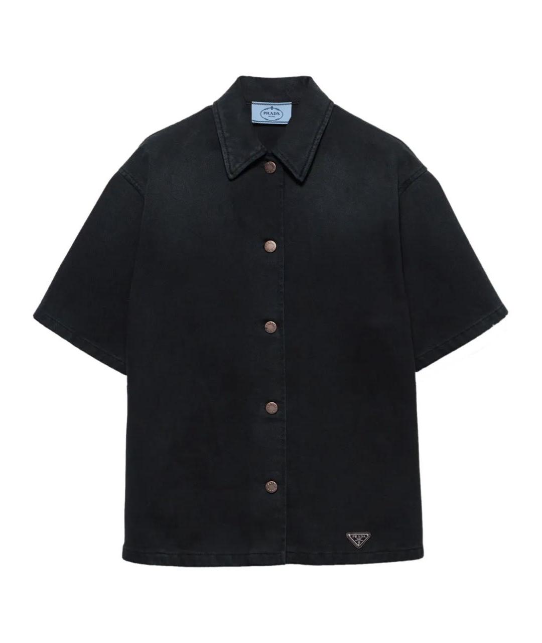 PRADA Черная деним рубашка, фото 1