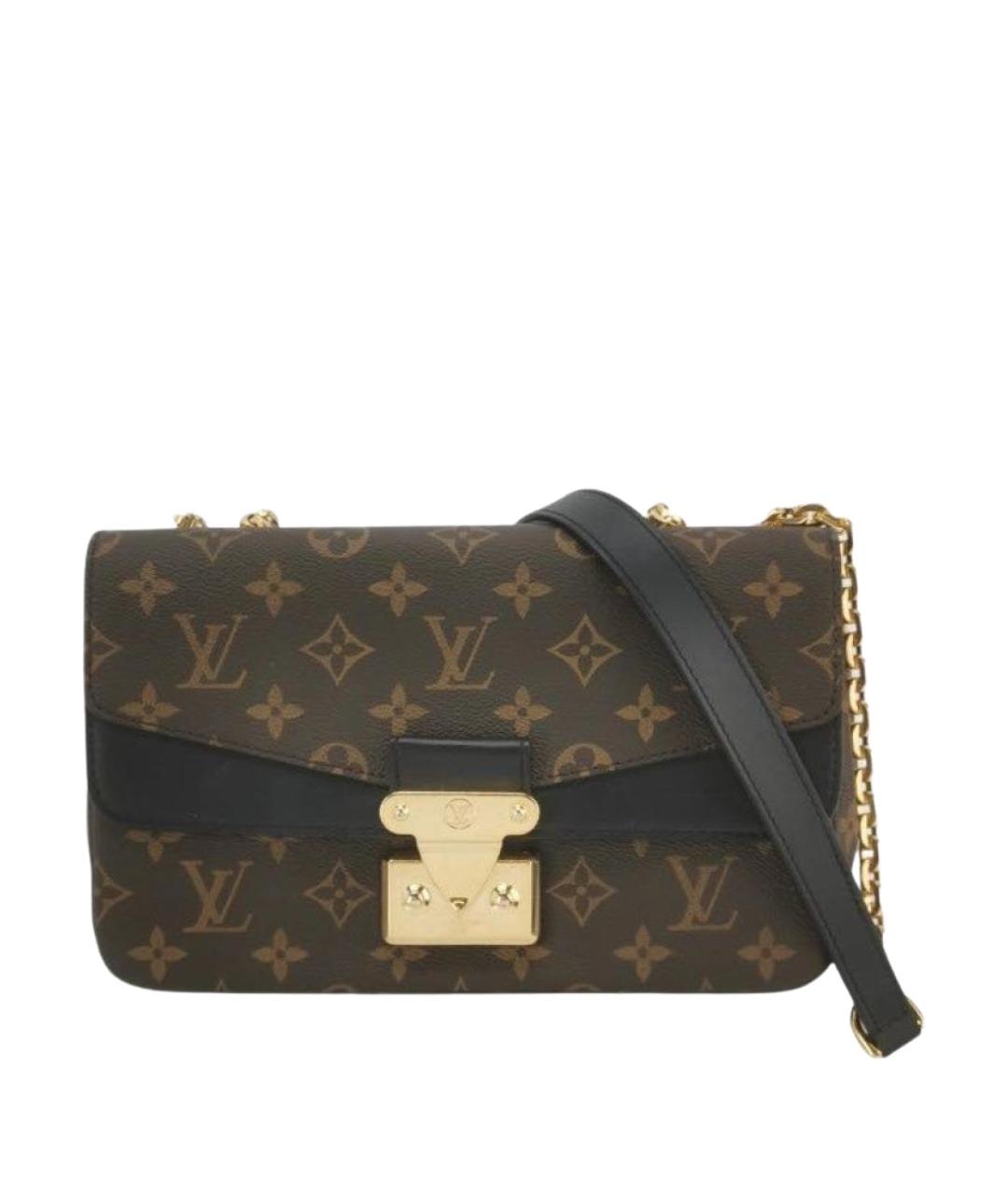 LOUIS VUITTON Коричневая кожаная сумка через плечо, фото 1