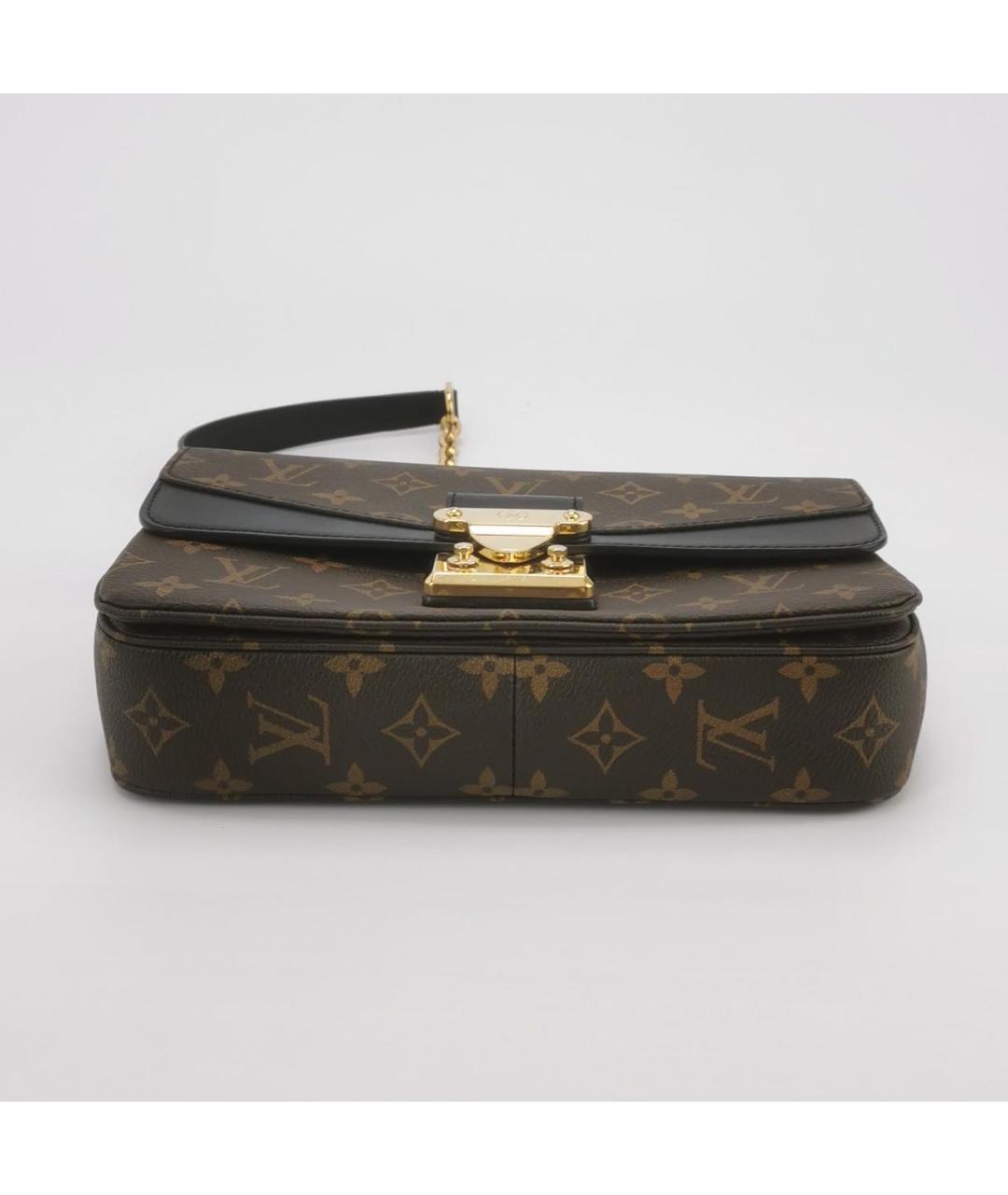 LOUIS VUITTON Коричневая кожаная сумка через плечо, фото 4