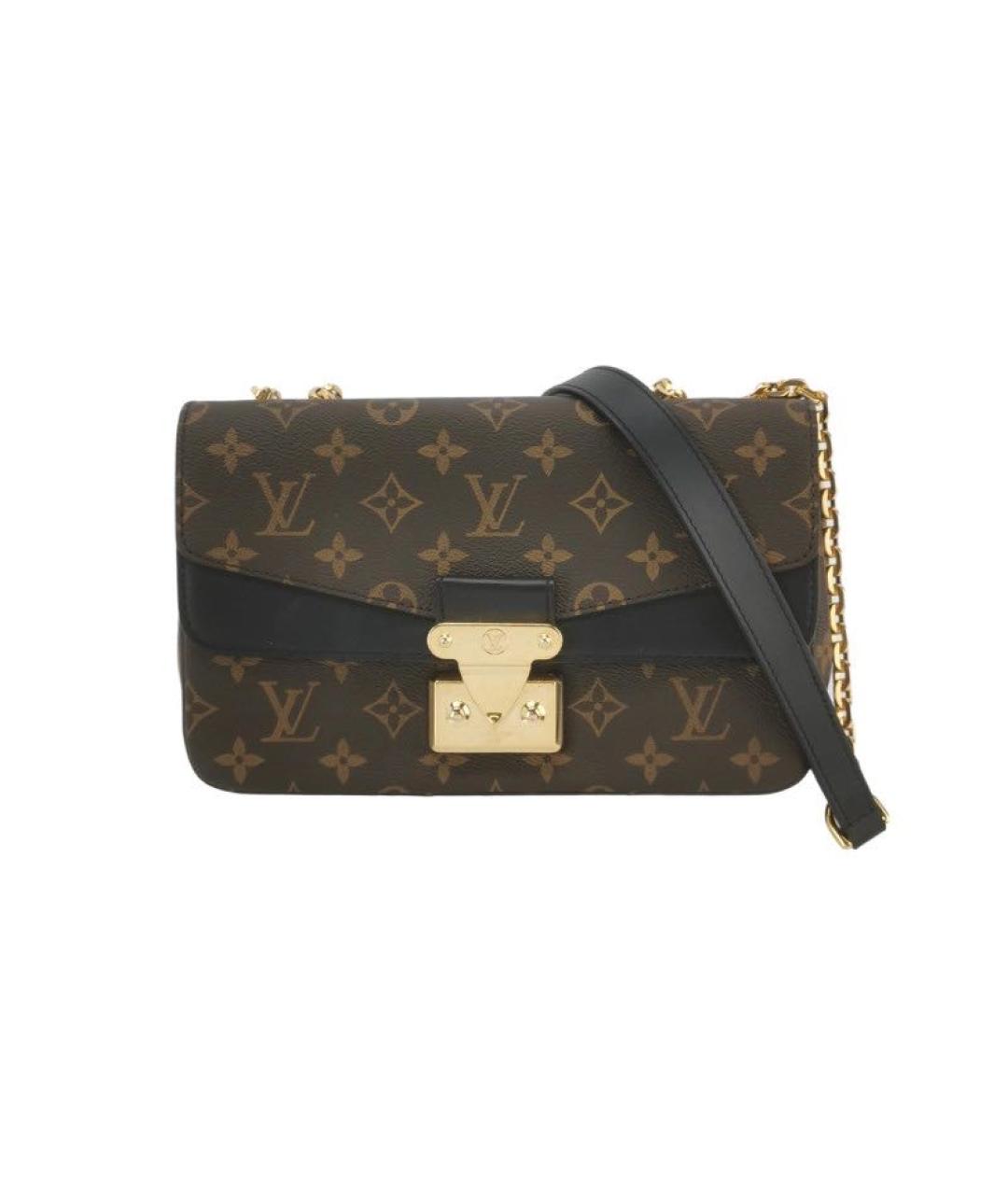 LOUIS VUITTON Коричневая кожаная сумка через плечо, фото 9