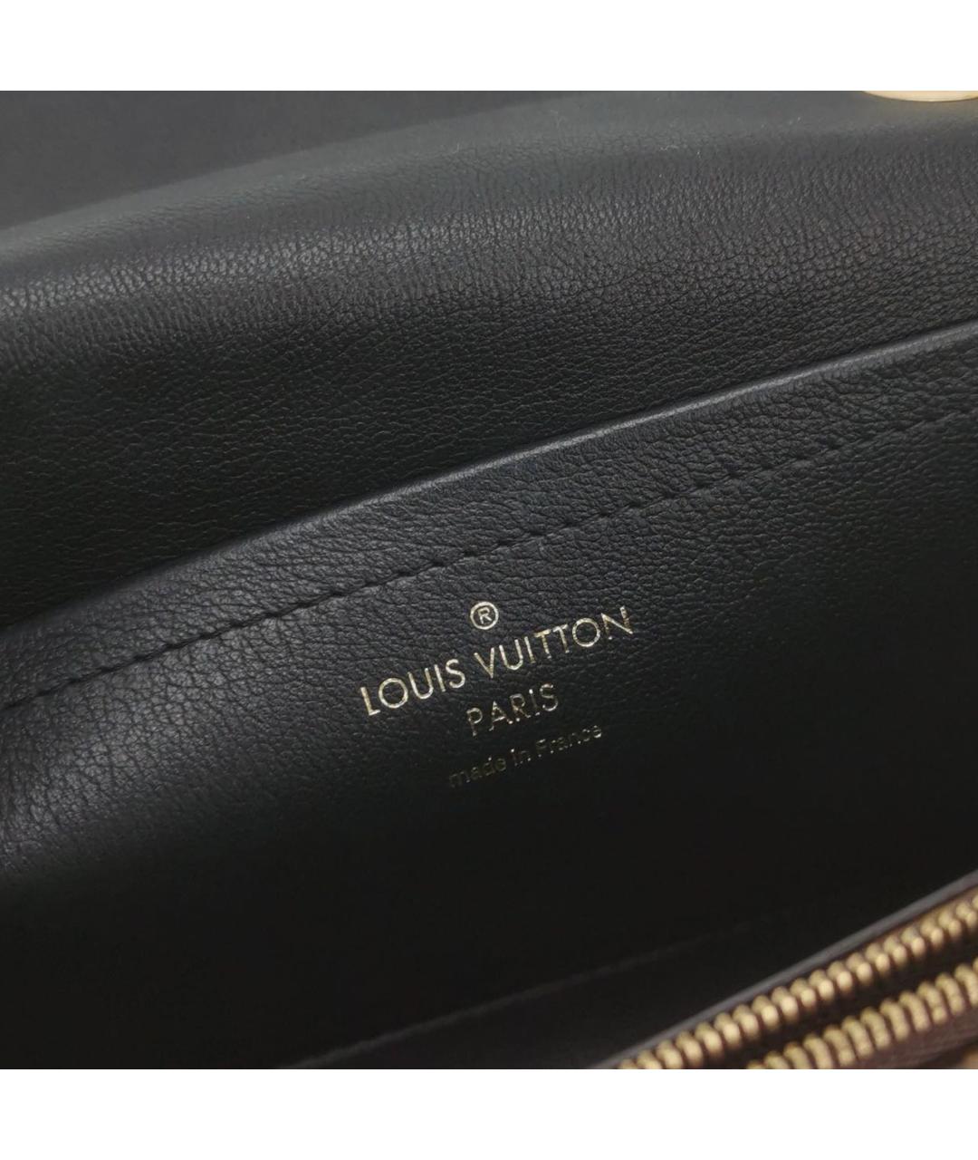 LOUIS VUITTON Коричневая кожаная сумка через плечо, фото 5