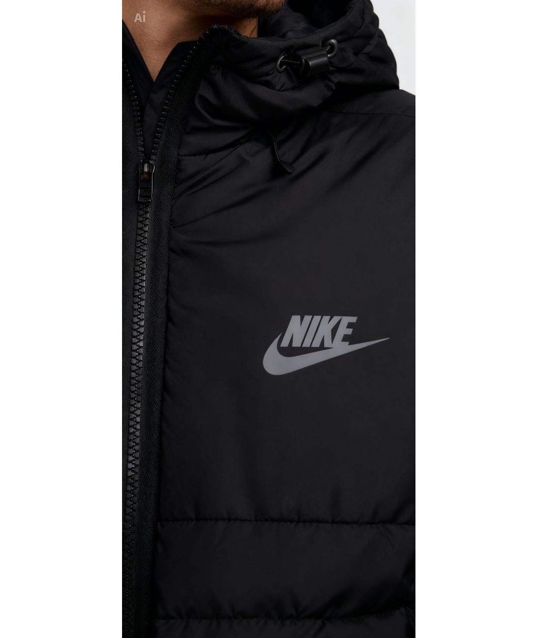NIKE Черная полиэстеровая куртка, фото 3
