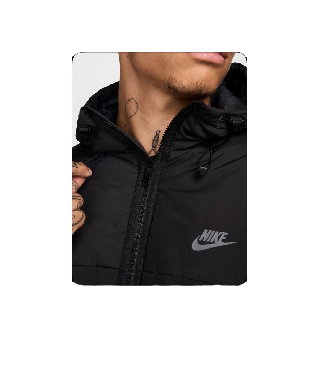 NIKE Черная полиэстеровая куртка, фото 4