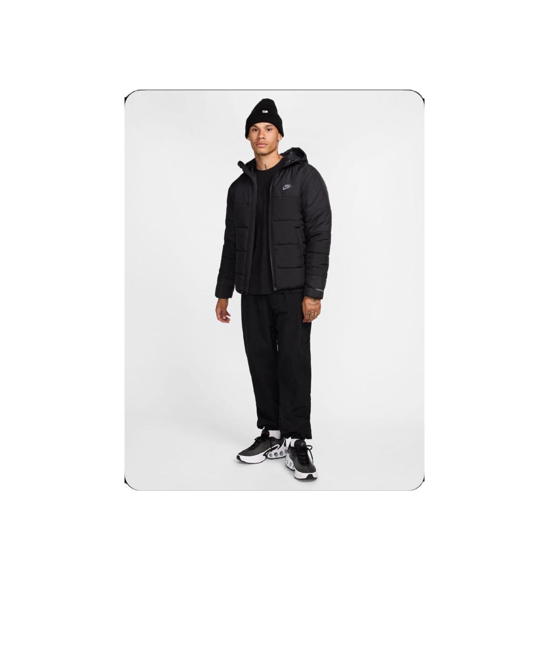 NIKE Черная полиэстеровая куртка, фото 5