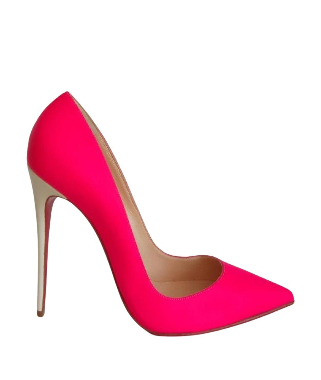 CHRISTIAN LOUBOUTIN Розовые кожаные туфли, фото 1