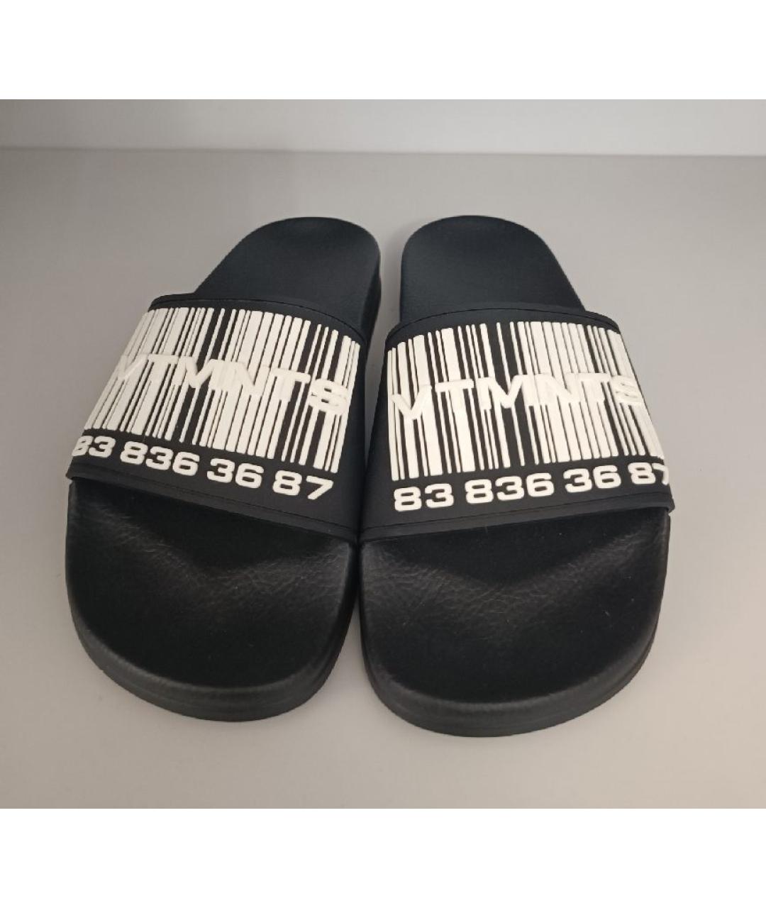 VTMNTS Черные резиновые шлепанцы, фото 3