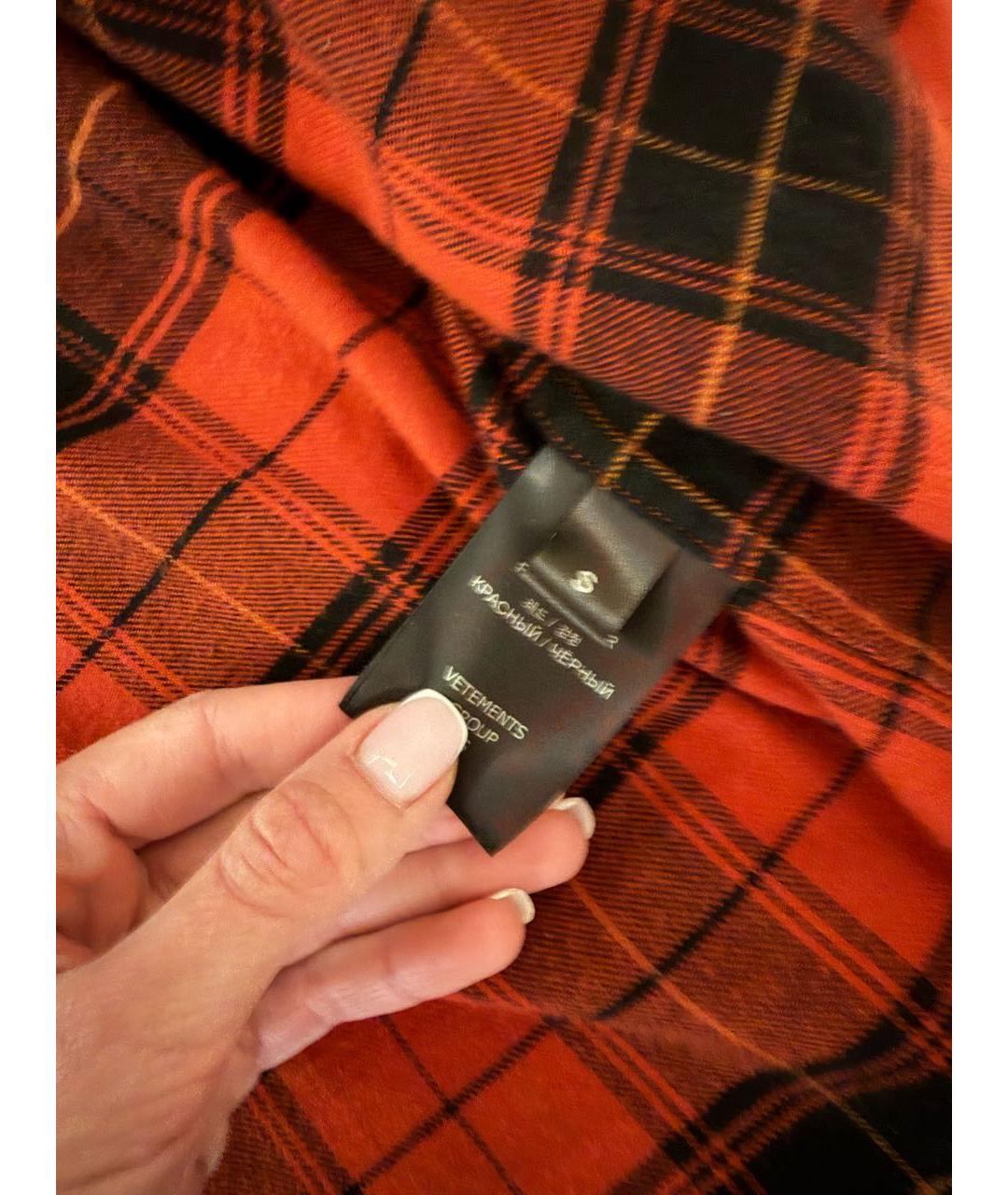 VETEMENTS Красная рубашка, фото 4