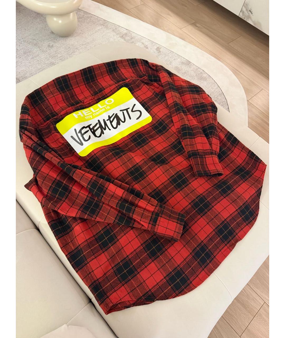 VETEMENTS Красная рубашка, фото 8