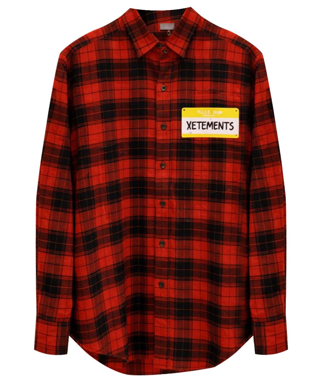 VETEMENTS Красная рубашка, фото 1