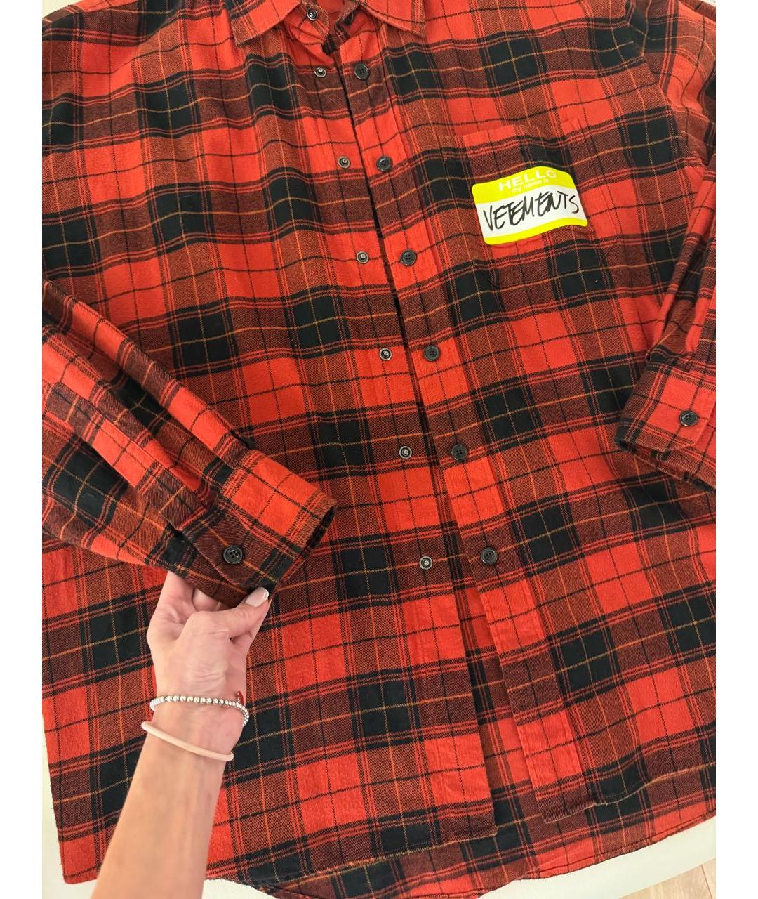 VETEMENTS Красная рубашка, фото 5