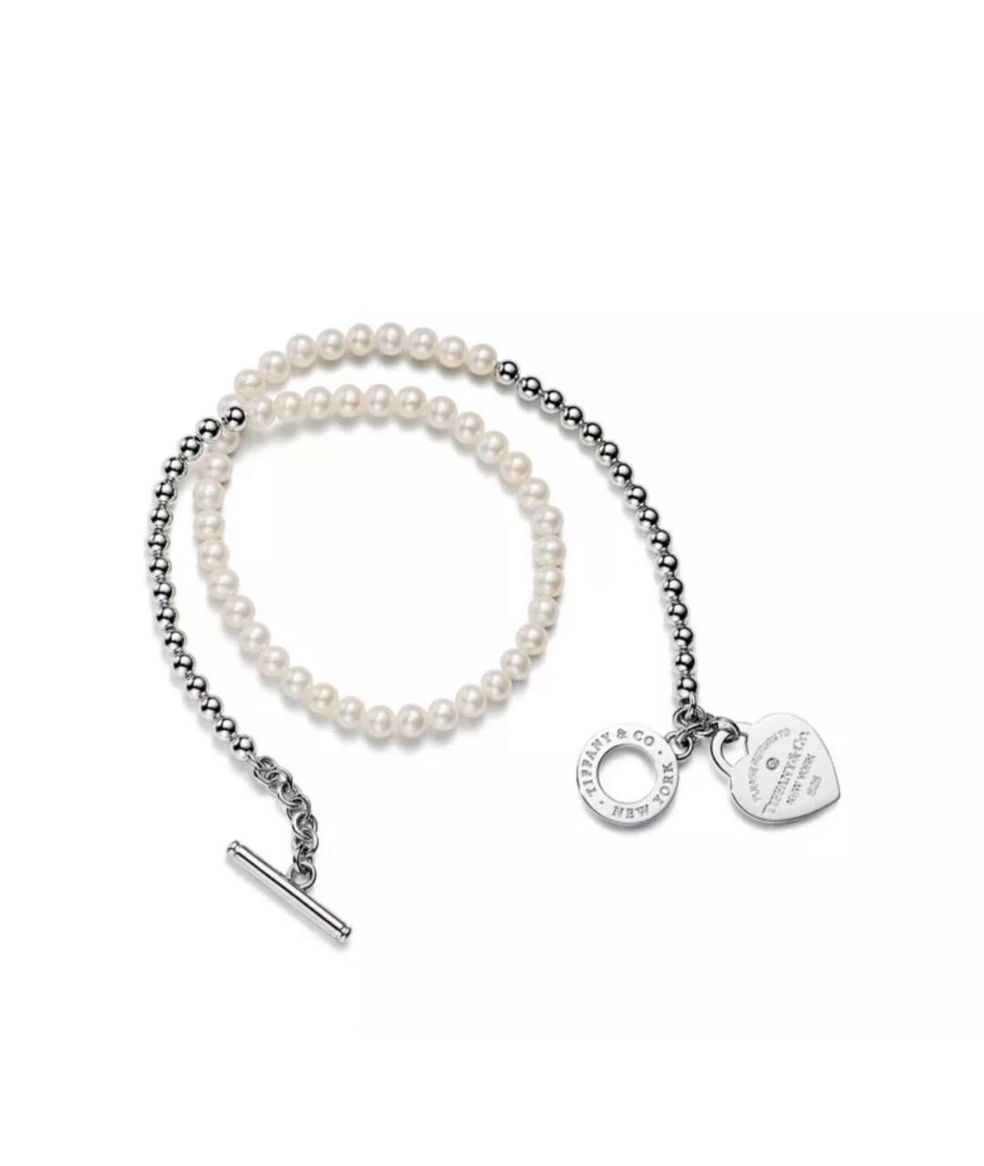 TIFFANY&CO Серебрянный жемчужный браслет, фото 2