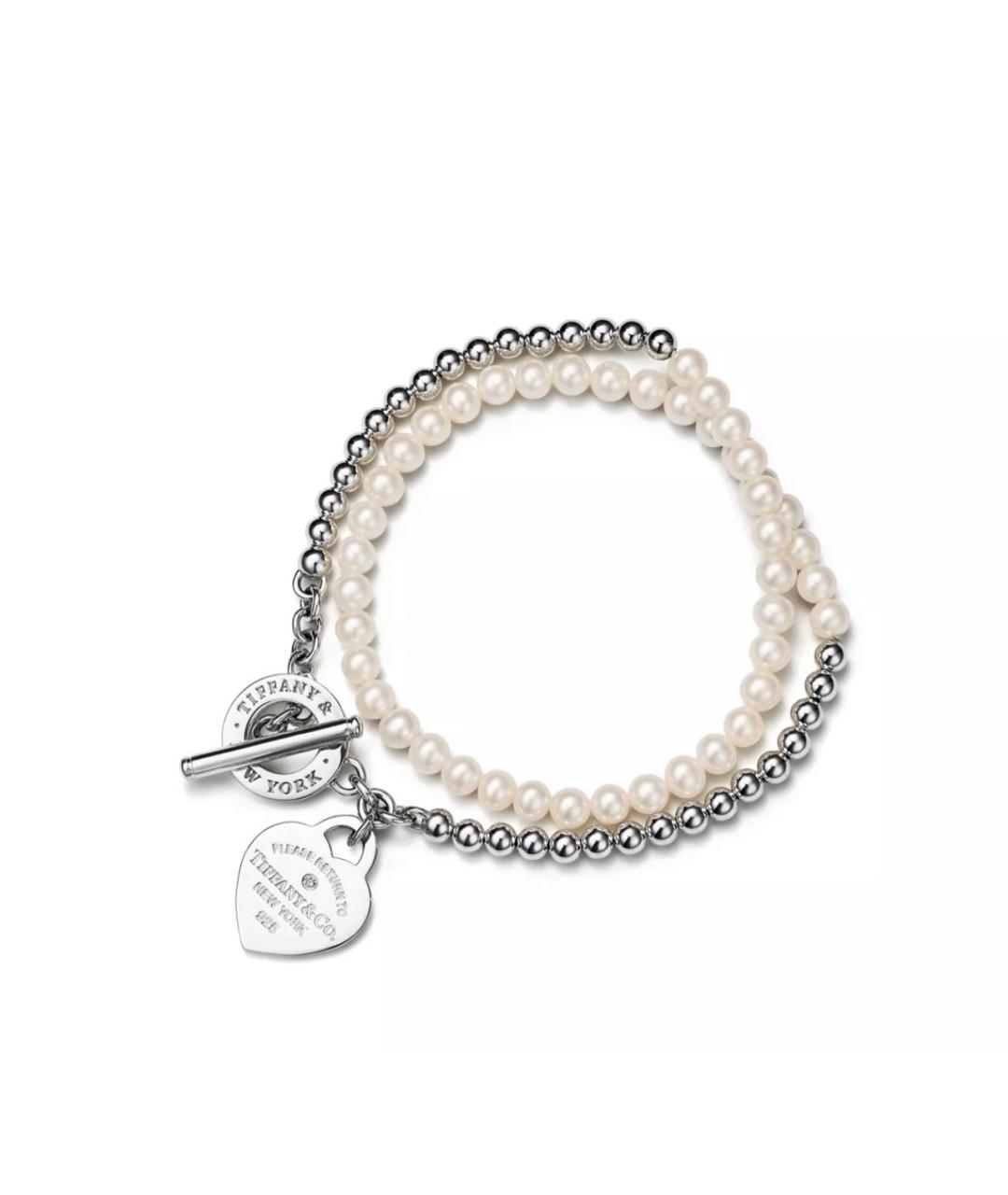 TIFFANY&CO Серебрянный жемчужный браслет, фото 1