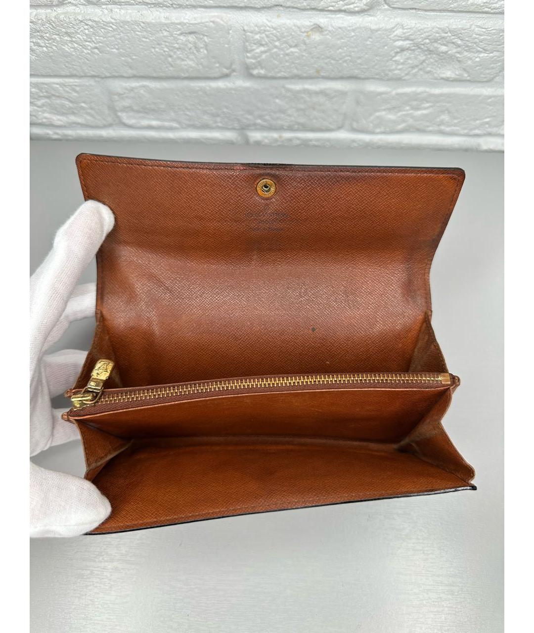 LOUIS VUITTON Коричневый кошелек, фото 6