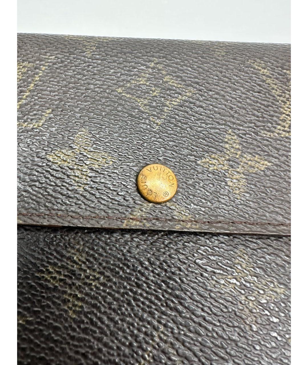 LOUIS VUITTON Коричневый кошелек, фото 3
