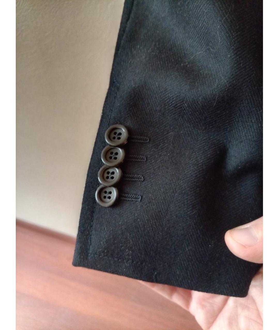 CANALI Черное хлопковое пальто, фото 4