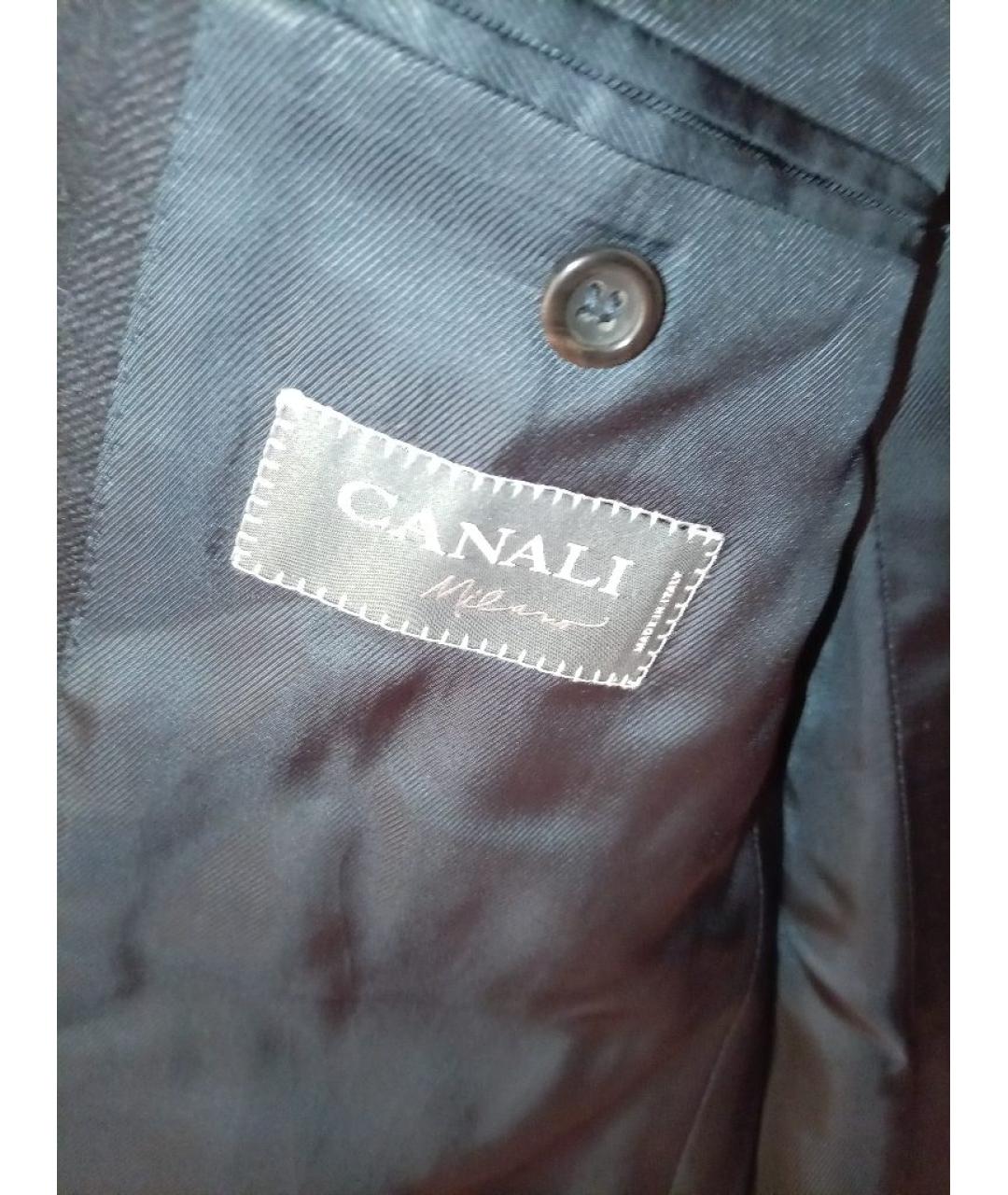 CANALI Черное хлопковое пальто, фото 3