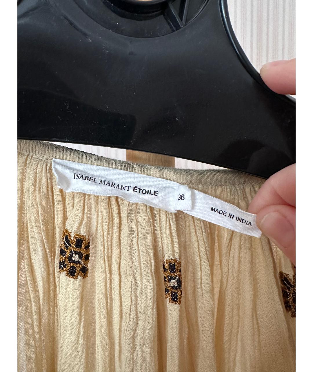 ISABEL MARANT ETOILE Бежевая хлопковая блузы, фото 3