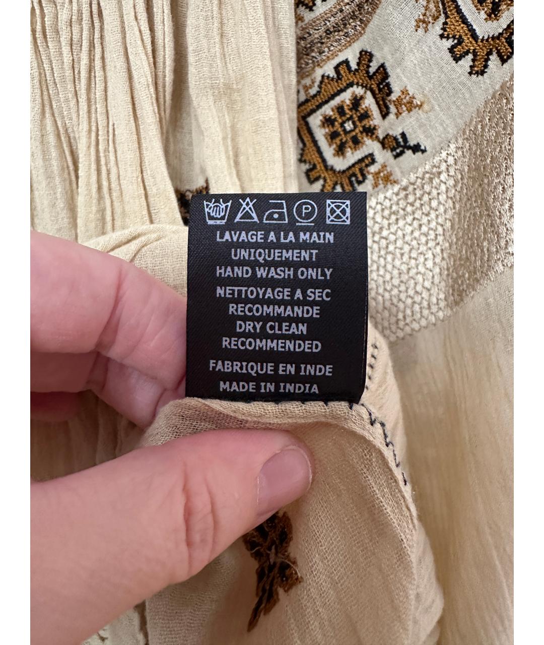 ISABEL MARANT ETOILE Бежевая хлопковая блузы, фото 7