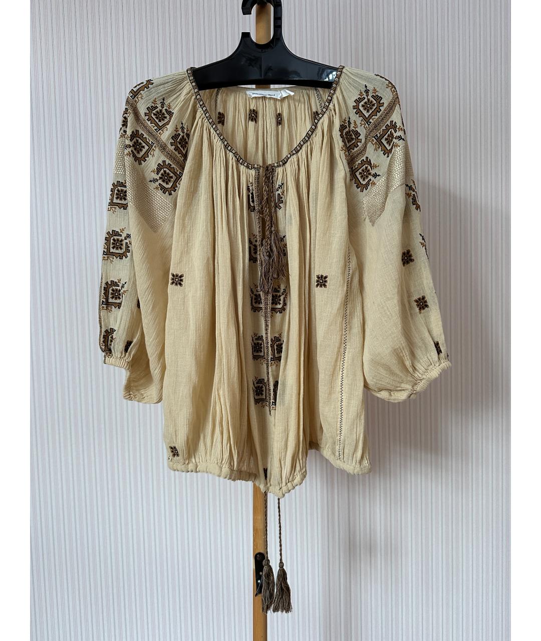 ISABEL MARANT ETOILE Бежевая хлопковая блузы, фото 8