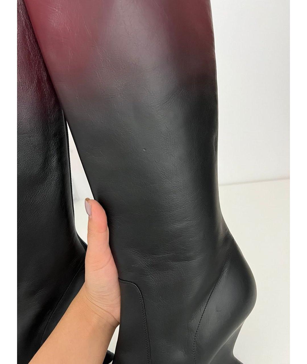 CHRISTIAN DIOR Черные кожаные сапоги, фото 4