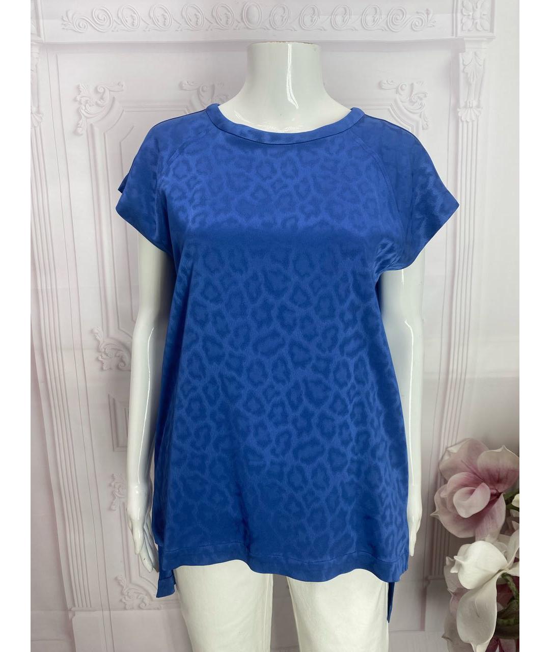 NUDE Синяя ацетатная блузы, фото 5