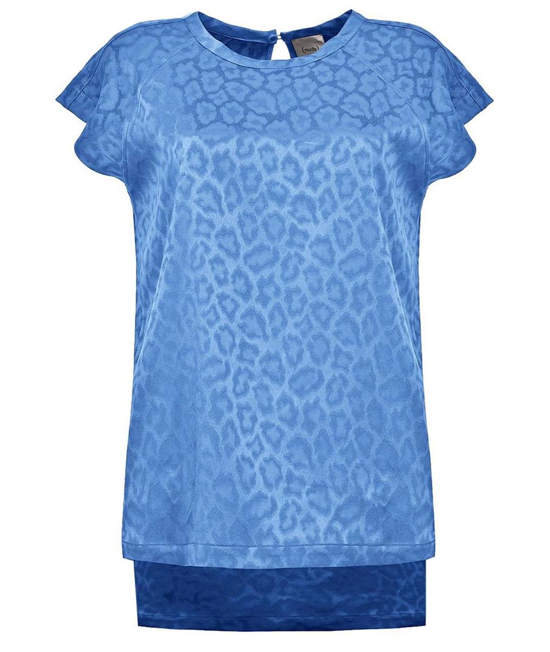 NUDE Синяя ацетатная блузы, фото 1