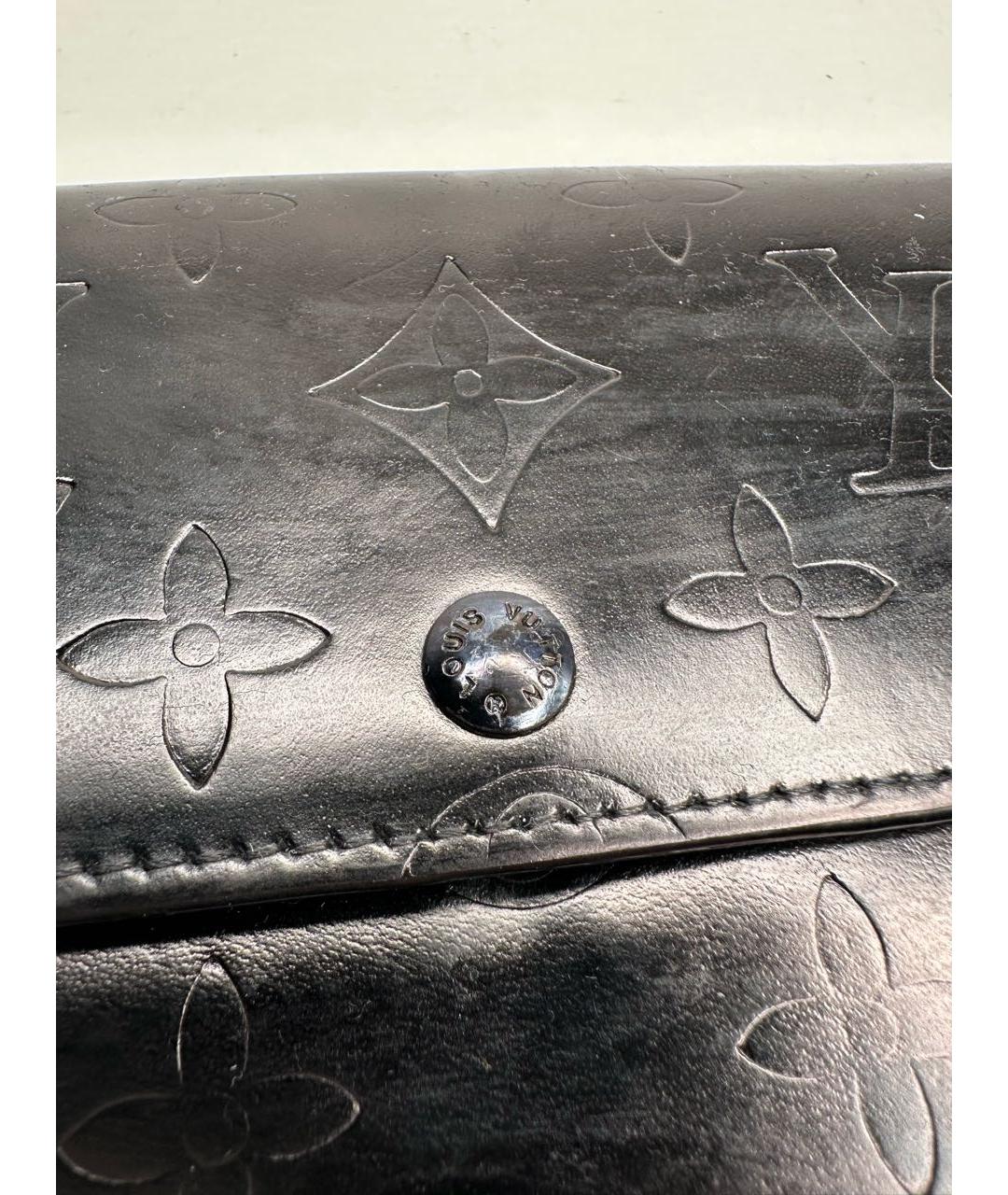 LOUIS VUITTON Темно-синий кожаный кошелек, фото 3