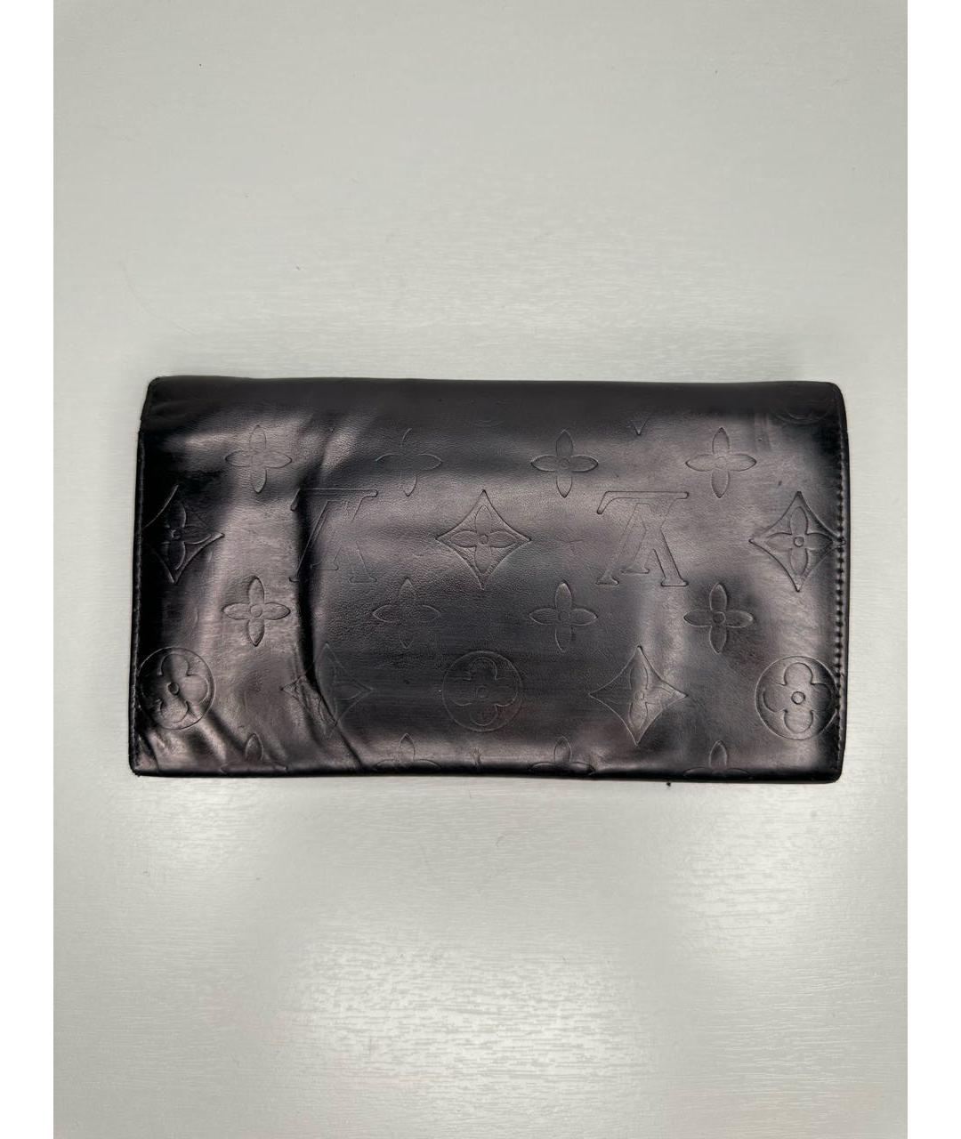 LOUIS VUITTON Темно-синий кожаный кошелек, фото 2