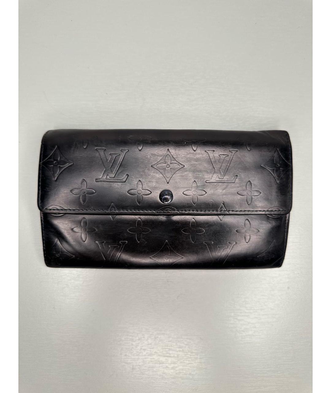 LOUIS VUITTON Темно-синий кожаный кошелек, фото 7