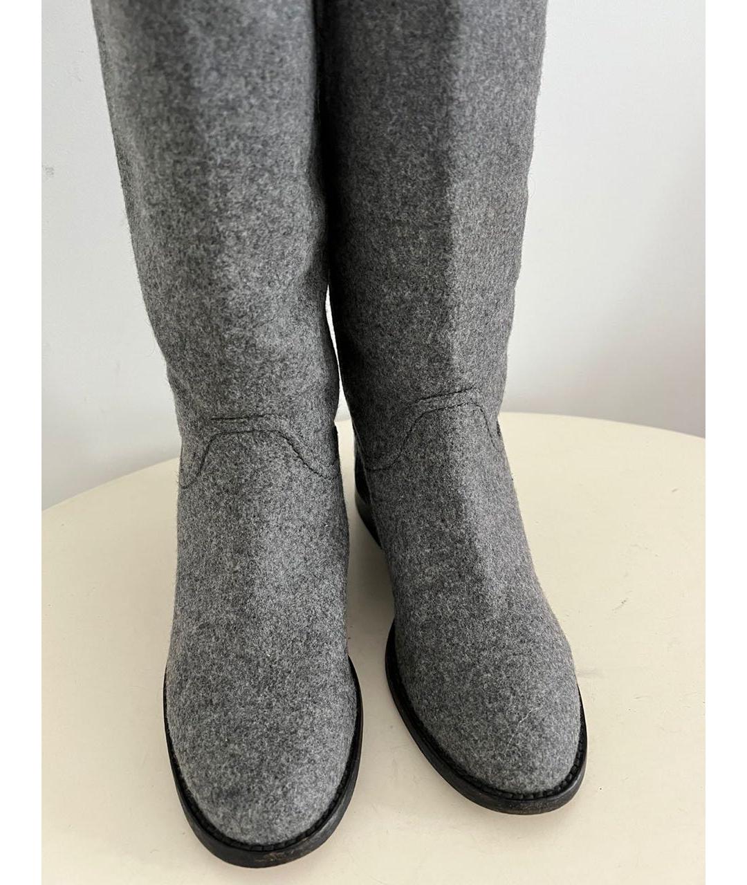 CHANEL Серые сапоги, фото 7