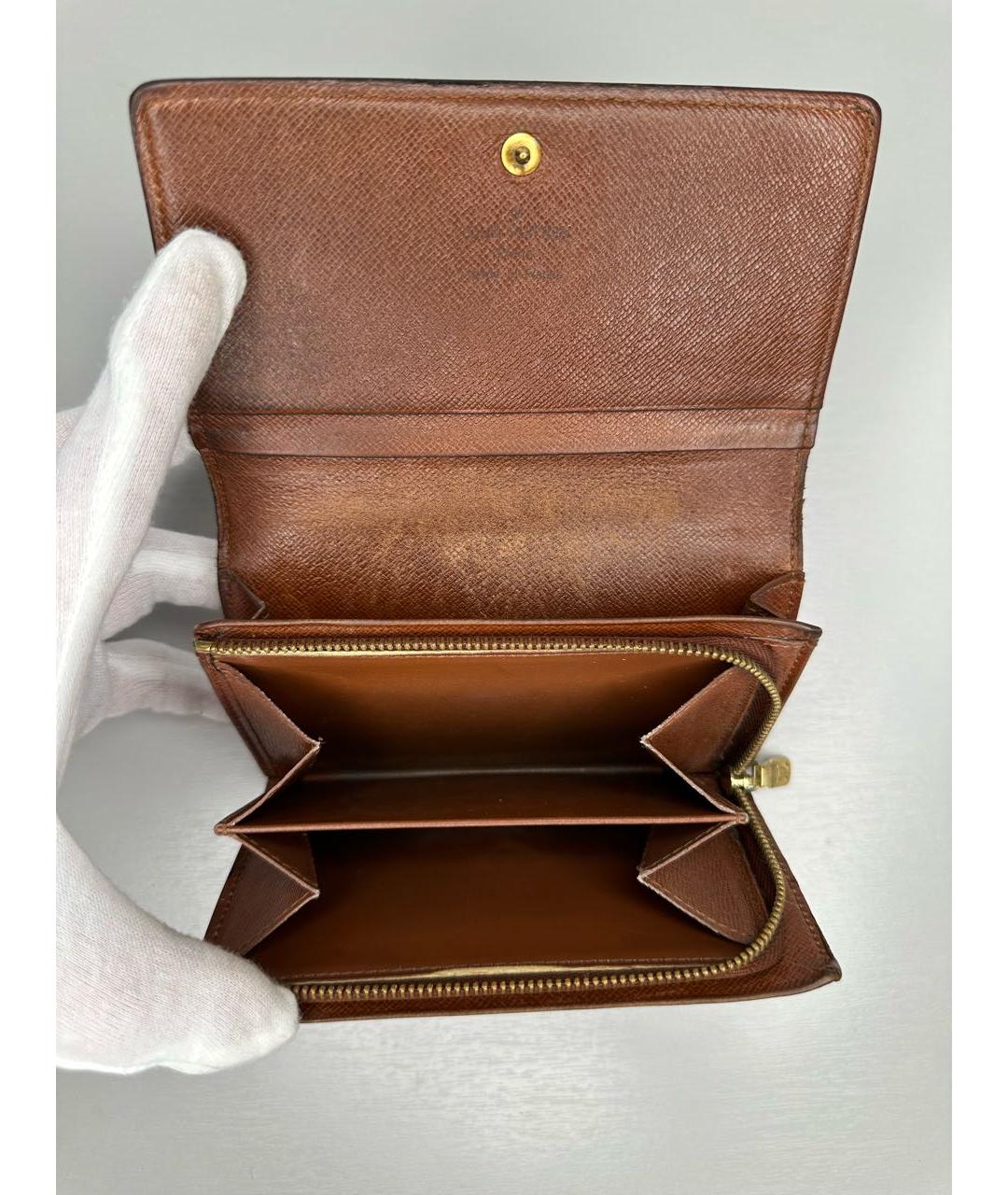 LOUIS VUITTON Коричневый кошелек, фото 4