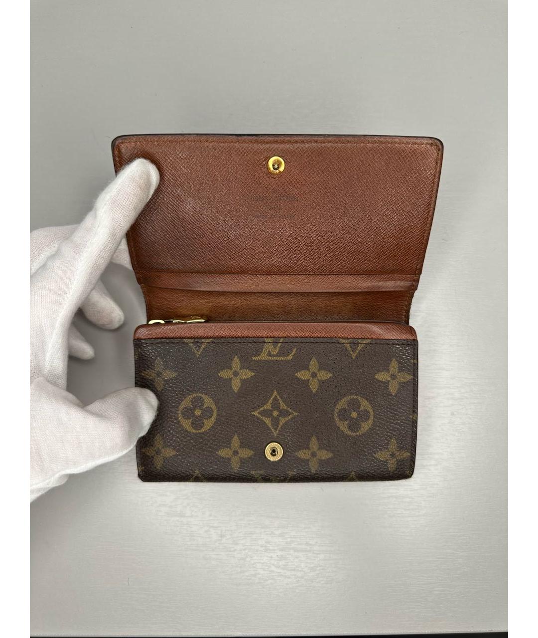 LOUIS VUITTON Коричневый кошелек, фото 6
