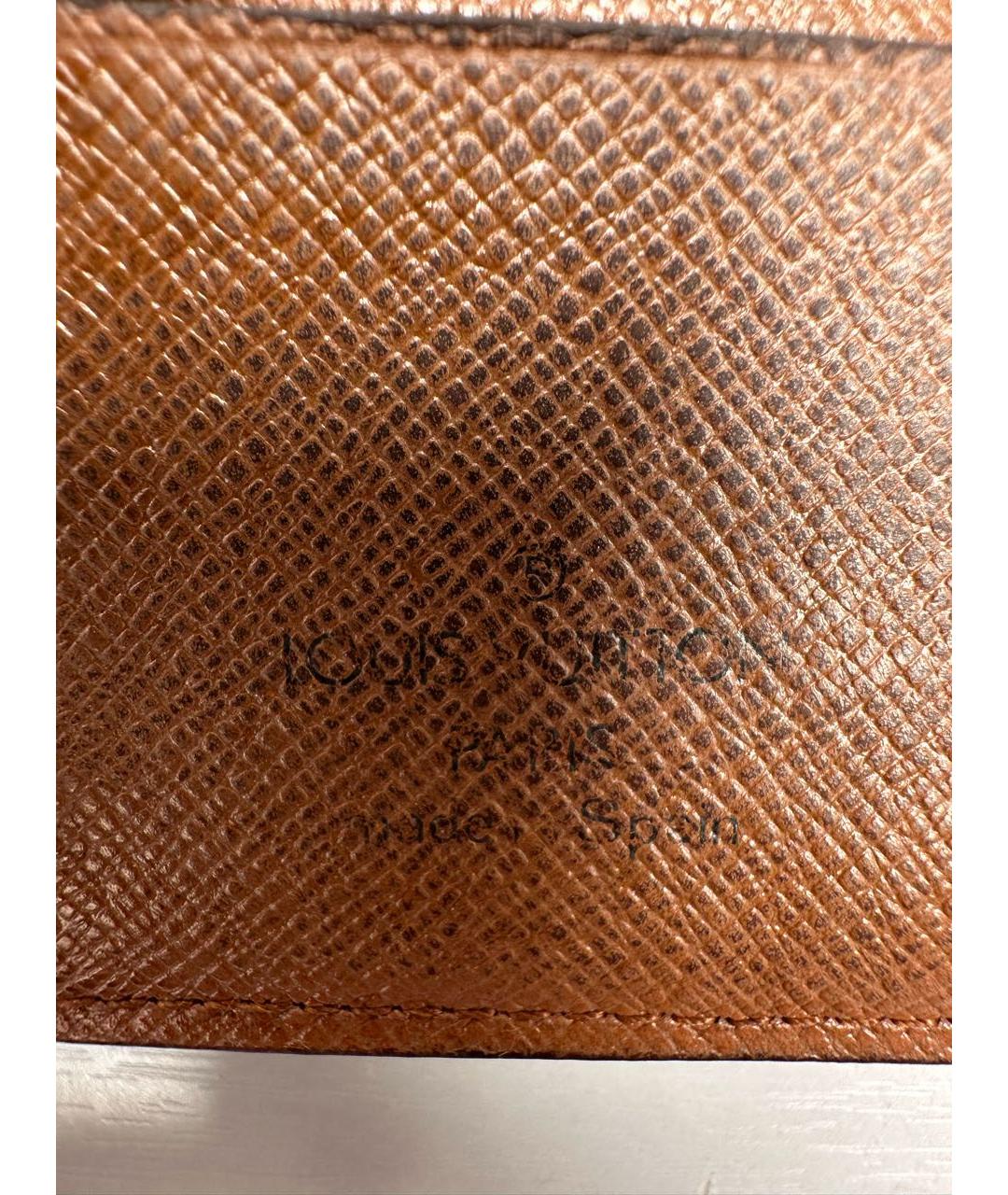 LOUIS VUITTON Коричневый кошелек, фото 5