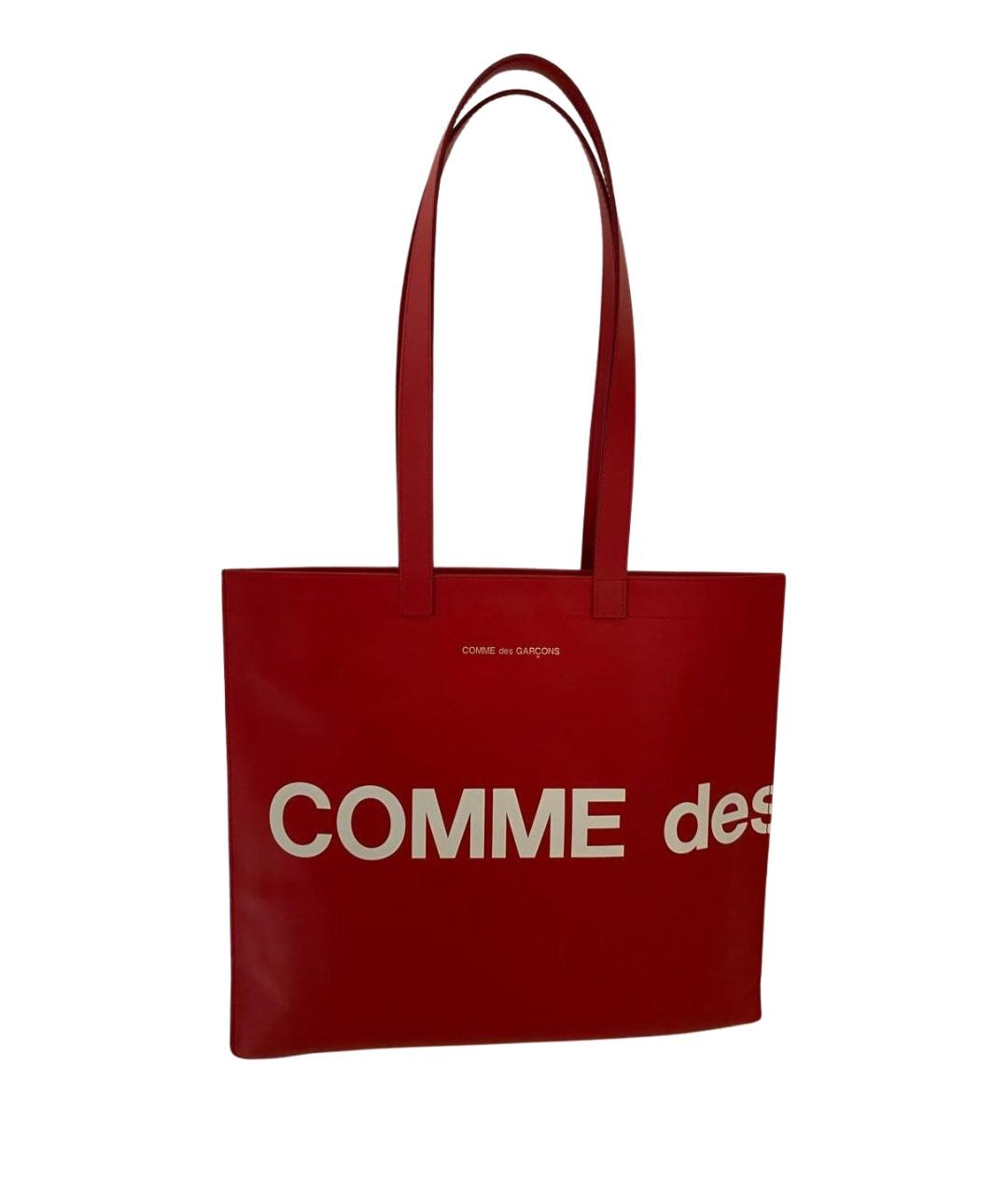 COMME DES GARÇONS Красная кожаная сумка тоут, фото 1