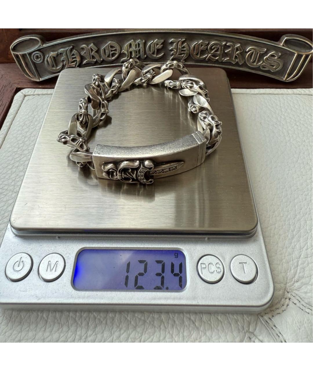 CHROME HEARTS Серебрянный серебряный браслет, фото 7